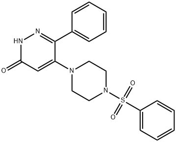 6-PHENYL-5-[4-(PHENYLSULFONYL)PIPERAZINO]-3(2H)-PYRIDAZINONE