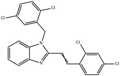 1H-Benzimidazole, 2-[2-(2,4-dichlorophenyl)ethenyl]-1-[(2,5-dichlorophenyl)methyl]-