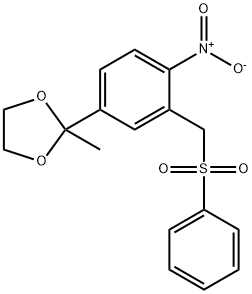 2-METHYL-2-(4-NITRO-3-[(PHENYLSULFONYL)METHYL]PHENYL)-1,3-DIOXOLANE