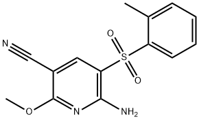 6-amino-2-methoxy-5-(2-methylbenzenesulfonyl)pyridine-3-carbonitrile