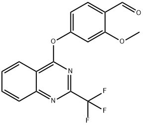 2-methoxy-4-{[2-(trifluoromethyl)quinazolin-4-yl]oxy}benzaldehyde