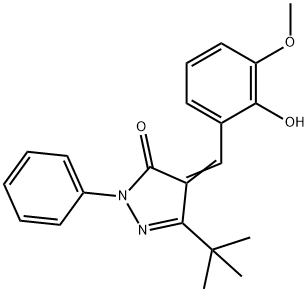 3-tert-butyl-4-[(2-hydroxy-3-methoxyphenyl)methylidene]-1-phenyl-4,5-dihydro-1H-pyrazol-5-one