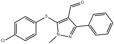 5-((4-chlorophenyl)thio)-1-methyl-3-phenyl-1H-pyrazole-4-carbaldehyde