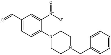 Benzaldehyde, 3-nitro-4-[4-(phenylmethyl)-1-piperazinyl]-