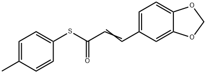 S-(4-METHYLPHENYL) 3-(1,3-BENZODIOXOL-5-YL)-2-PROPENETHIOATE