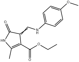 1H-Pyrrole-3-carboxylic acid, 4,5-dihydro-4-[[(4-methoxyphenyl)amino]methylene]-2-methyl-5-oxo-, ethyl ester