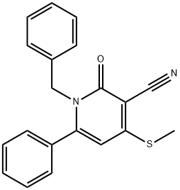 1-BENZYL-4-(METHYLSULFANYL)-2-OXO-6-PHENYL-1,2-DIHYDRO-3-PYRIDINECARBONITRILE