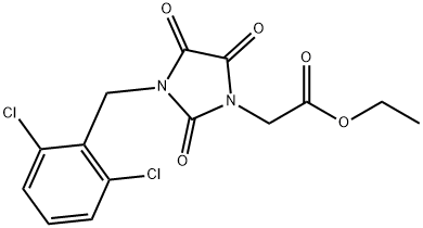 ETHYL 2-[3-(2,6-DICHLOROBENZYL)-2,4,5-TRIOXO-1-IMIDAZOLIDINYL]ACETATE