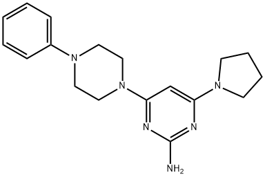 4-(4-PHENYLPIPERAZINO)-6-(1-PYRROLIDINYL)-2-PYRIMIDINYLAMINE
