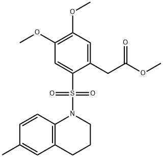 METHYL 2-(4,5-DIMETHOXY-2-((6-METHYL(1,2,3,4-TETRAHYDROQUINOLYL))SULFONYL)PHENYL)ACETATE