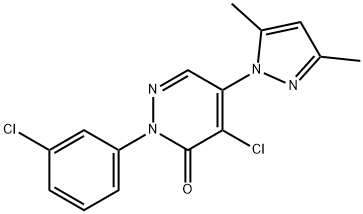 3(2H)-Pyridazinone, 4-chloro-2-(3-chlorophenyl)-5-(3,5-dimethyl-1H-pyrazol-1-yl)-