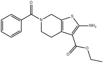 Thieno[2,3-c]pyridine-3-carboxylic acid, 2-amino-6-benzoyl-4,5,6,7-tetrahydro-, ethyl ester