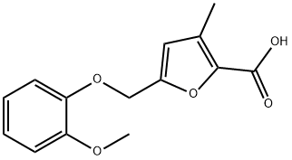 2-Furancarboxylic acid, 5-[(2-methoxyphenoxy)methyl]-3-methyl-