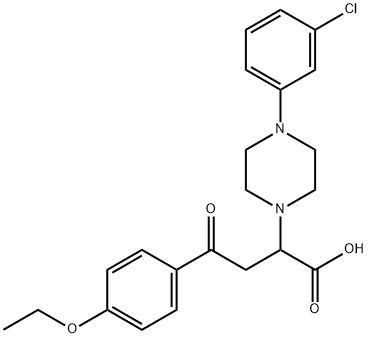 2-[4-(3-CHLOROPHENYL)PIPERAZINO]-4-(4-ETHOXYPHENYL)-4-OXOBUTANOIC ACID