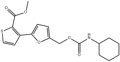 2-Thiophenecarboxylic acid, 3-[5-[[[(cyclohexylamino)carbonyl]oxy]methyl]-2-furanyl]-, methyl ester