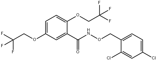 Benzamide, N-[(2,4-dichlorophenyl)methoxy]-2,5-bis(2,2,2-trifluoroethoxy)-