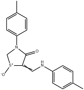 (5E)-3-(4-methylphenyl)-5-{[(4-methylphenyl)amino]methylidene}-4-oxo-1,3-thiazolidin-1-ium-1-olate