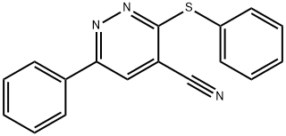 6-PHENYL-3-(PHENYLSULFANYL)-4-PYRIDAZINECARBONITRILE