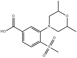 3-(2,6-Dimethylmorpholin-4-yl)-4-methylsulfonylbenzoicacid