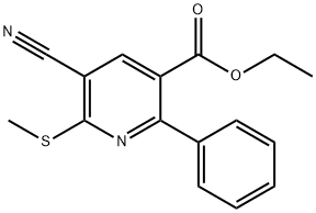 3-Pyridinecarboxylic acid, 5-cyano-6-(methylthio)-2-phenyl-, ethyl ester