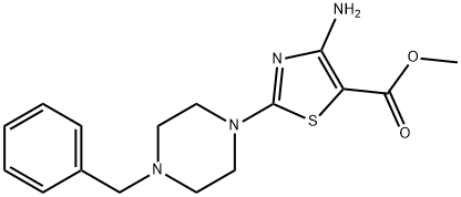 5-Thiazolecarboxylic acid, 4-amino-2-[4-(phenylmethyl)-1-piperazinyl]-, methyl ester