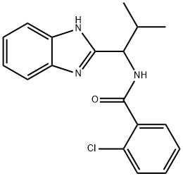 N-[1-(1H-1,3-BENZIMIDAZOL-2-YL)-2-METHYLPROPYL]-2-CHLOROBENZENECARBOXAMIDE