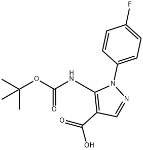 5-((tert-Butoxycarbonyl)amino)-1-(4-fluorophenyl)-1H-pyrazole-4-carboxylic acid