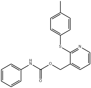 3-Pyridinemethanol, 2-[(4-methylphenyl)thio]-, phenylcarbamate (ester) (9CI)