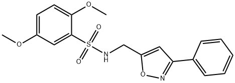 2,5-dimethoxy-N-[(3-phenyl-1,2-oxazol-5-yl)methyl]benzene-1-sulfonamide