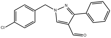 1-[(4-chlorophenyl)methyl]-3-phenyl-pyrazole-4-carbaldehyde