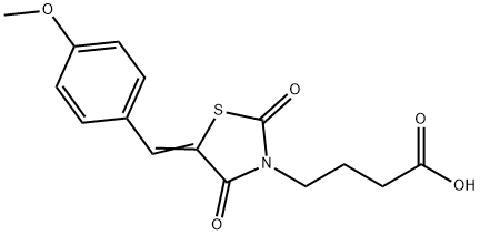 4-[(5Z)-5-(4-METHOXYBENZYLIDENE)-2,4-DIOXO-1,3-THIAZOLIDIN-3-YL]BUTANOIC ACID