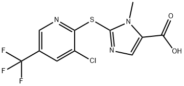 2-{[3-chloro-5-(trifluoromethyl)pyridin-2-yl]sulfanyl}-1-methyl-1H-imidazole-5-carboxylic acid
