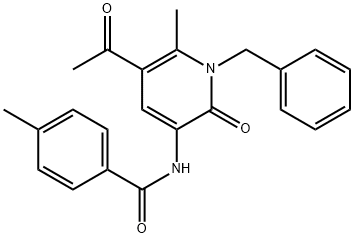 N-(5-ACETYL-1-BENZYL-6-METHYL-2-OXO-1,2-DIHYDRO-3-PYRIDINYL)-4-METHYLBENZENECARBOXAMIDE