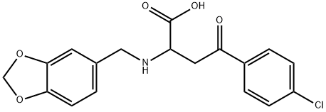 2-[(1,3-BENZODIOXOL-5-YLMETHYL)AMINO]-4-(4-CHLOROPHENYL)-4-OXOBUTANOIC ACID