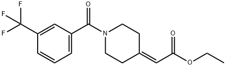 Acetic acid, 2-[1-[3-(trifluoromethyl)benzoyl]-4-piperidinylidene]-, ethyl ester