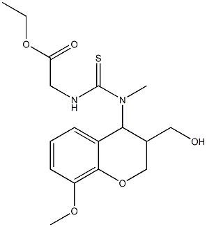 ETHYL 2-(([[3-(HYDROXYMETHYL)-8-METHOXY-3,4-DIHYDRO-2H-CHROMEN-4-YL](METHYL)AMINO]CARBOTHIOYL) AMINO)ACETATE