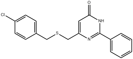 6-([(4-CHLOROBENZYL)SULFANYL]METHYL)-2-PHENYL-4-PYRIMIDINOL