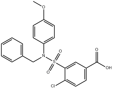 3-[BENZYL-(4-METHOXY-PHENYL)-SULFAMOYL]-4-CHLORO-BENZOIC ACID