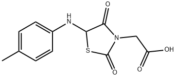 2-[5-(4-甲基苯胺基)-2,4-二氧代-1,3-噻唑烷-3-基]乙酸