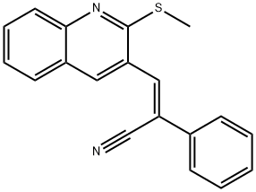 (Z)-3-[2-(METHYLSULFANYL)-3-QUINOLINYL]-2-PHENYL-2-PROPENENITRILE