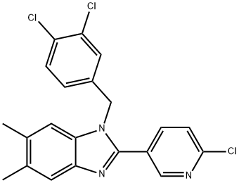 2-(6-chloropyridin-3-yl)-1-[(3,4-dichlorophenyl)methyl]-5,6-dimethyl-1H-1,3-benzodiazole