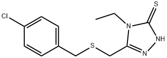 5-([(4-CHLOROBENZYL)SULFANYL]METHYL)-4-ETHYL-4H-1,2,4-TRIAZOL-3-YLHYDROSULFIDE