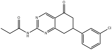 N-[7-(3-CHLOROPHENYL)-5-OXO-5,6,7,8-TETRAHYDROQUINAZOLIN-2-YL]PROPANAMIDE