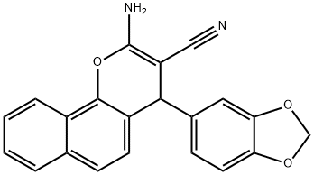 2-AMINO-4-(1,3-BENZODIOXOL-5-YL)-4H-BENZO[H]CHROMENE-3-CARBONITRILE