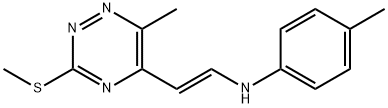 4-METHYL-N-(2-[6-METHYL-3-(METHYLSULFANYL)-1,2,4-TRIAZIN-5-YL]VINYL)ANILINE