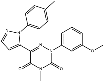 2-(3-METHOXYPHENYL)-4-METHYL-6-[1-(4-METHYLPHENYL)-1H-PYRAZOL-5-YL]-1,2,4-TRIAZINE-3,5(2H,4H)-DIONE