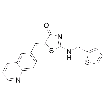 (5Z)-5-(6-喹啉基亚甲基)-2-[(2-噻吩基甲基)氨基]-4(5H)-噻唑酮