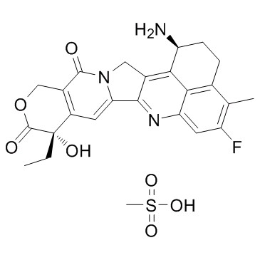 (1S,9S)-1-氨基-9-乙基-5-氟-9-羟基-4-甲基-2,3,12,15-四氢苯并[DE]吡喃并[3,4,6,7]吲哚并[1,2-B]喹啉-10,13(1H,9H)-二酮 甲磺酸盐