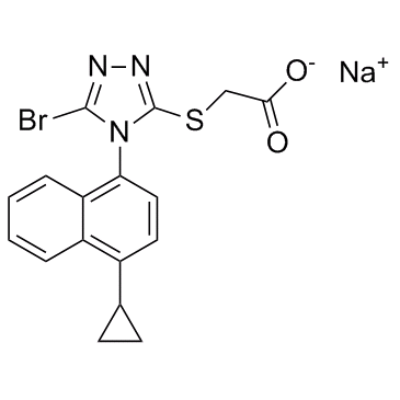 2-(5-溴-4-(4-环丙基萘-1-基)-4H-1,2,4-三唑-3-基硫基)乙酸乙酯钠