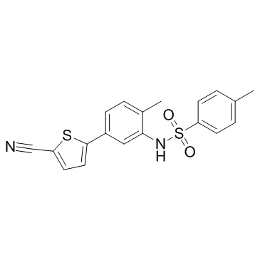 N-(5-(5-cyanothiophen-2-yl)-2-methylphenyl)-4-methylbenzenesulfonamide                       ELR-510444